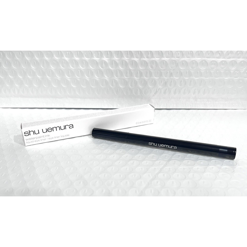 Shu Uemura Waterpaint Ink Liquid Eyeliner "Pure Black" 0.5mL Full Size New NIB - Picture 2 of 7